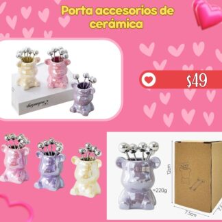 Osito porta accesorios cerámica