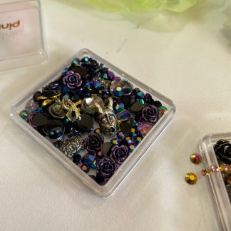 MD89 Pastillero de decoracion para uñas metalico halloween