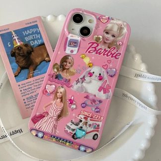 Funda para iPhone Barbie con pedreria