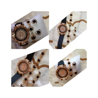 RELOJ CON PULSERA,ARETE Y ANILLO