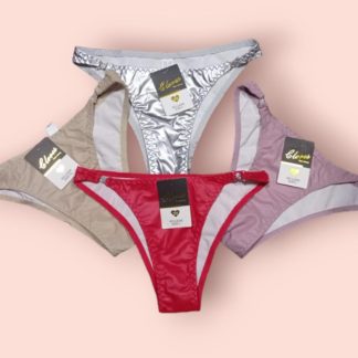 L4258 Bikini de tela tipo vinipiel