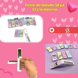 Peine de bolsillo $8 pz $15 por 3 piezas