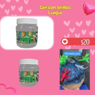 Gel con brillitos Mario Brosm 250 ml $20 pz $25 por 2 piezas