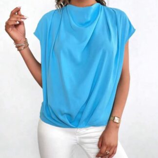 Blusa fruncido unicolor