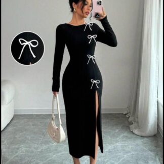 Vestido elegante de moño