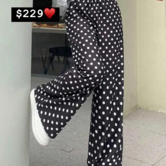 Pantalon negro lunares