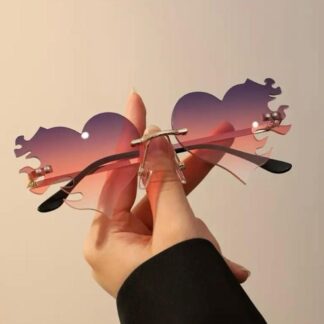 Lentes aestetik de corazon en fuego