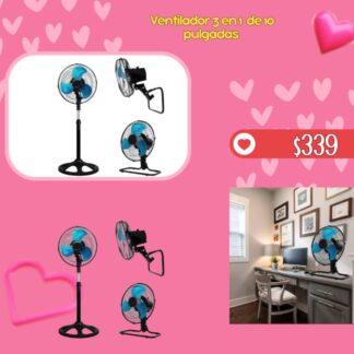 Ventilador 3 en 1  de 10 pulgadas