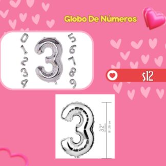 Globo De Numeros plata