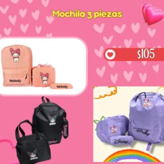 Mochila 3 piezas