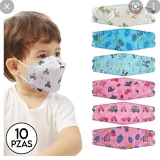 10 pzas Cubre Bocas KF94 Niño VARIEDAD DE MODELOS