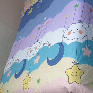 Juego De Edre colcha, 2 Fundas De Almohada y Sábana Plana