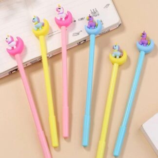 Plumas De Gel (Negro) $5 pza $50 dna (Unicornio Y Jirafa)