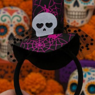 Diadema de sombrero con calavera