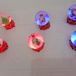 Mini bola navideña de crista con luz#