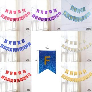 Banderin holografico Feliz cumpleaños