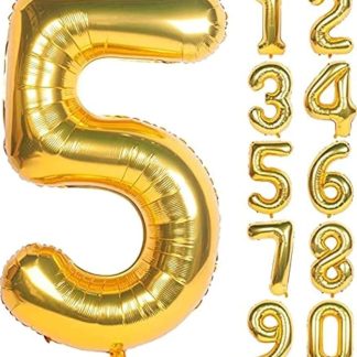 Globo de número dorado