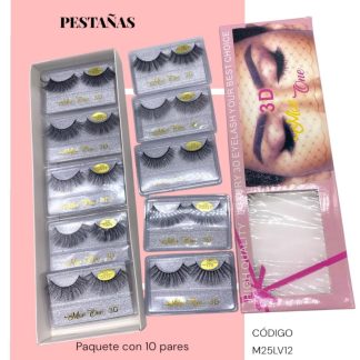 Paquete de 10 pestañas 3D