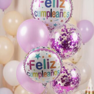 Set de 7 Globos Feliz Cumpleaños#