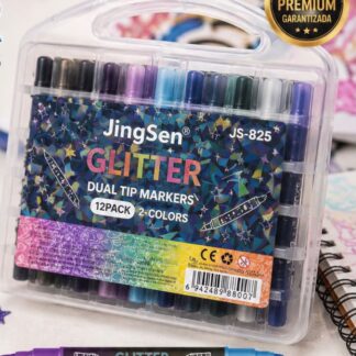 Plumones Glitter 12pzs