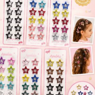 Broches de Estrella de Colores, Dorado y Plateado#