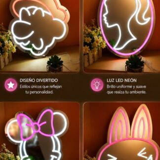 Espejo con Luz Led de Personajes#