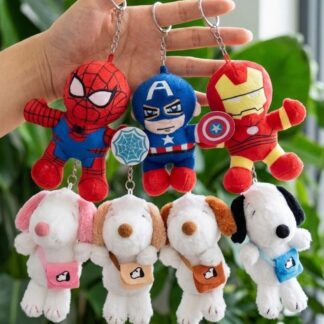 Llavero de Snoopy y Super Héroes#