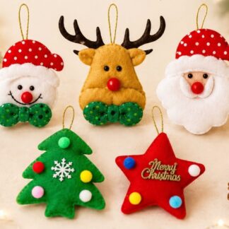 Set de 5 Adornos Navideños#