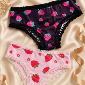 Panties con Estampado de Fresa#