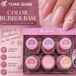 Bases Rubber con Color $20pz o Gama $99 6pzs A-L286